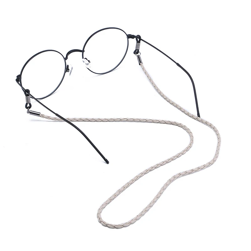 

New Solid Color Leather Women Glasses Neck Strap Rope Band Eyeglass Cord Adjustable Reading DIY Accessories Neck Strap Belts
