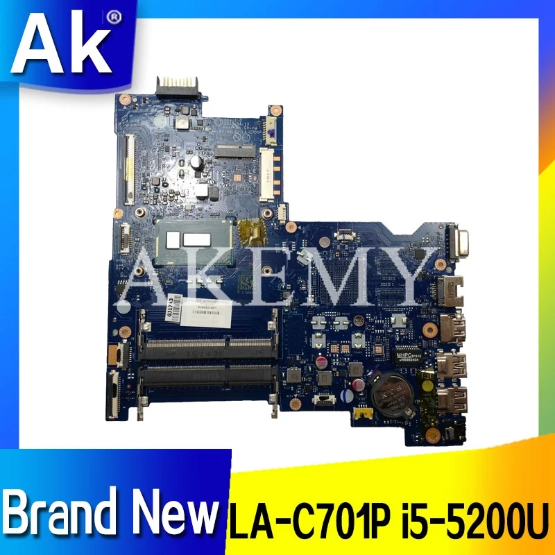 AHL50 / ABL52 LA-C701P для For HP 15-AC 15T-AC 250 G4 материнская плата ноутбука CPU i5-5200U DDR3 100% тестовая
