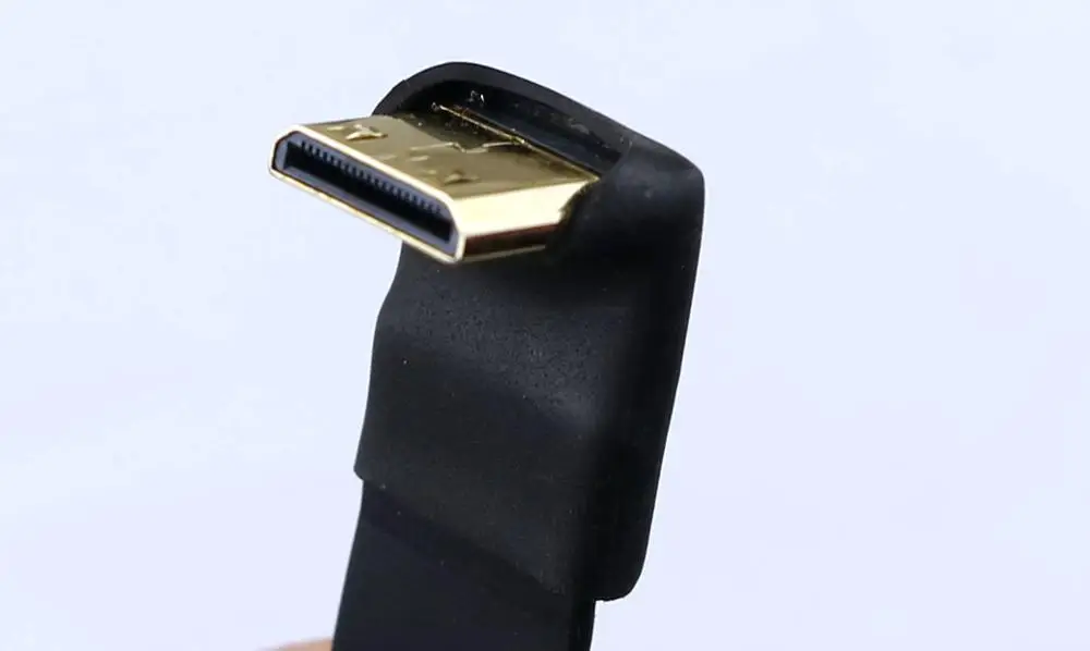 Mini HDMI transfer 4K screen 60hz FPV aerial shot thin flat high-speed extension cord cable bending 90 degrees 4K@50/60?2160p?