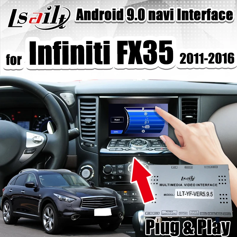 Автомобильный GPS навигатор на Android 9 0 LVDS видео интерфейс для Infiniti FX 35 FX37 FX50