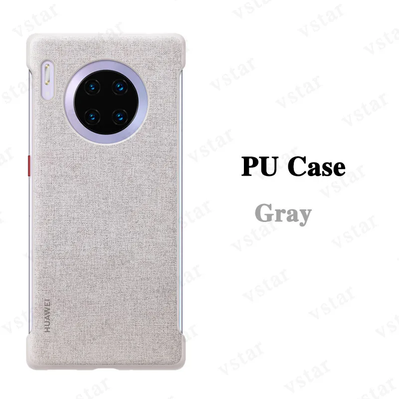 PU Case Gray Чехол для HUAWEI mate 30 Pro, Официальный высококачественный защитный силиконовый мягкий чехол для HUAWEI mate 30, задняя крышка - Цвет: PU Case Gray