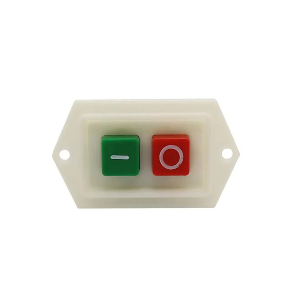 On-Off I/O Start Stop Self-Locking Red Green Push Button Pushbutton Switch 10A 380VAC for Bench | Электроника