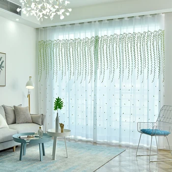 

Wicker Sheer Voile Tulle for Bedroom Living Room Balcony Kitchen Transparent Tulle Curtain 438&30