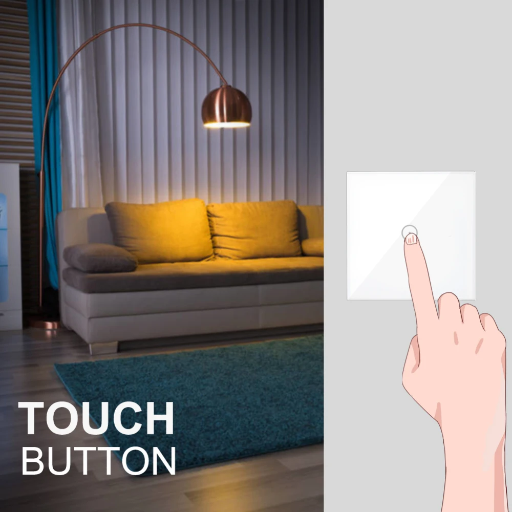 

Smart Home WiFi Panel Touch Switch Wall Wireless Control Light for Alexa Google Home Intelligent Light Switch Home Accessories