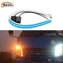 ^^Best Offers OKEEN 2pcs 24V Waterproof Flexible Universal Truck Led DRL Daytime Running Light Flowing Turn Signal Lights For Truck Car Lights ^^Best Offers OKEEN 2pcs 24V Waterproof Flexible Universal Truck Led DRL Daytime Running Light Flowing Turn Signal Lights For Truck Car Lights