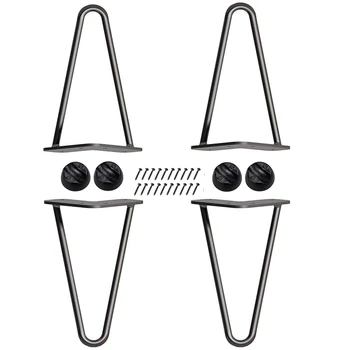 

4Pcs 8 Inch Black Metal Re-Issue Leg, 3/8 Inch Line Diameter Home Diy Coffee Table Tv Cabinet Sofa Side Table Black