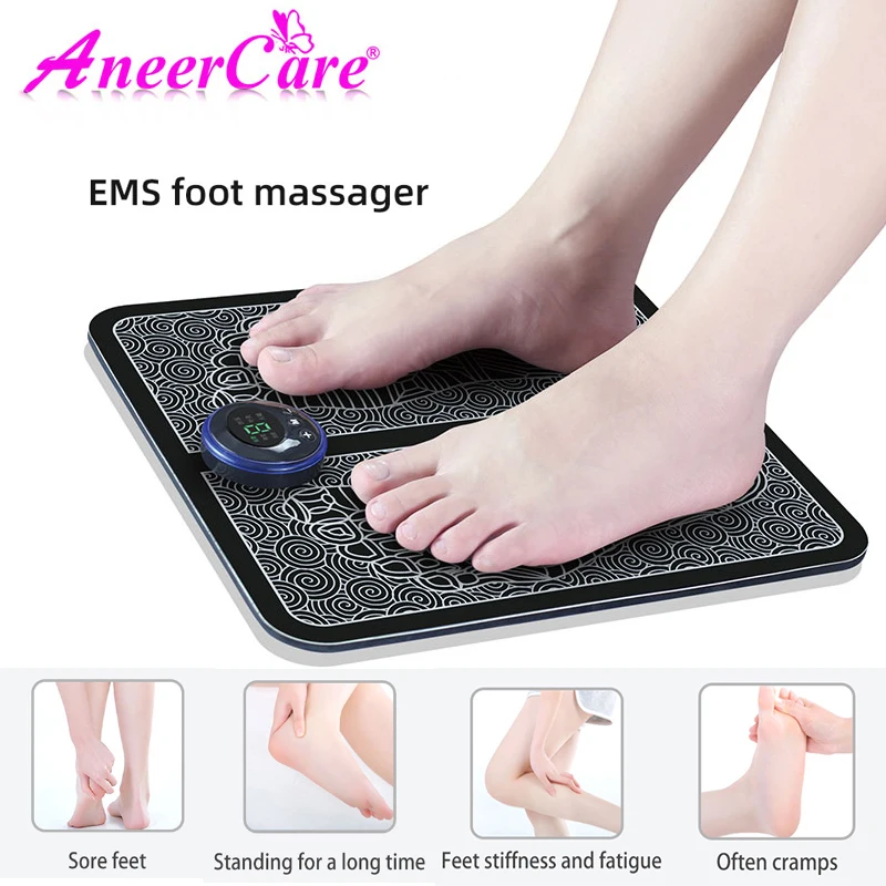 Drop Shipping Electric Foot Massager Tens EMS Foot Massage Fisioterapia Intelligent Pulse Acupuncture USB Charging Relieve Ache intelligent pulse igniter usb charging bbq lighter electric arc bbq igniter pulsed arc ignition fire starter windproof flameless usb rechargeable lighter 360 degree bendable soft tube