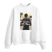 Sweatshirts Women 2019 Winter Fans Clothes Hot Sale Shawn Mendes Print Hip Hop Hoodie Warm Pullover Lady Hoody White Hipster