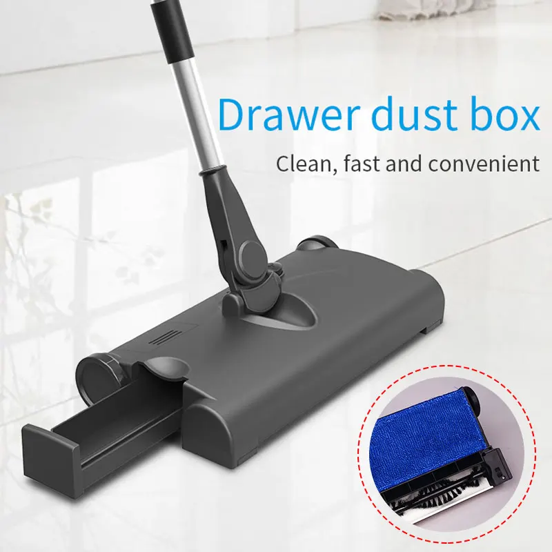 

Hand Push Sweeper Floor Sweeper Clean Sweep Machine 1200MAH ABS USB Charging Mops Cleaning Tool Creative Livingoom Household
