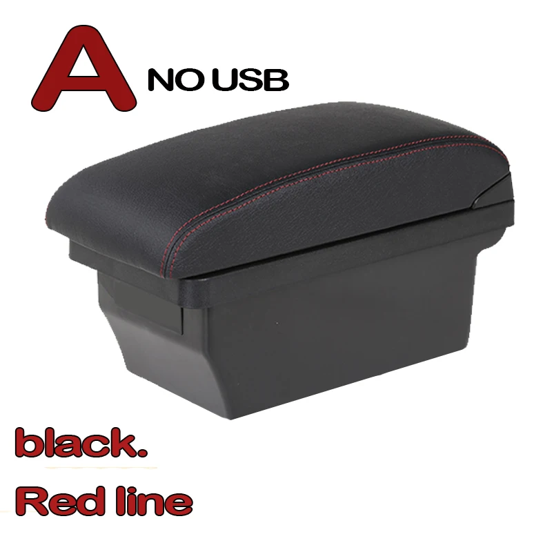 Для Clio 4 подлокотник коробка центральный магазин содержимое коробка кожаный подлокотник ABS ящик для хранения автомобиля-Стайлинг Inteiror консолей - Название цвета: A003 No USB