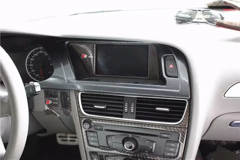 CDCOTN аксессуары для салона автомобиля Наклейка покрытие из углеродного волокна украшение подходит для 09-16 Audi интерьерные молдинги наклейка авто продукт