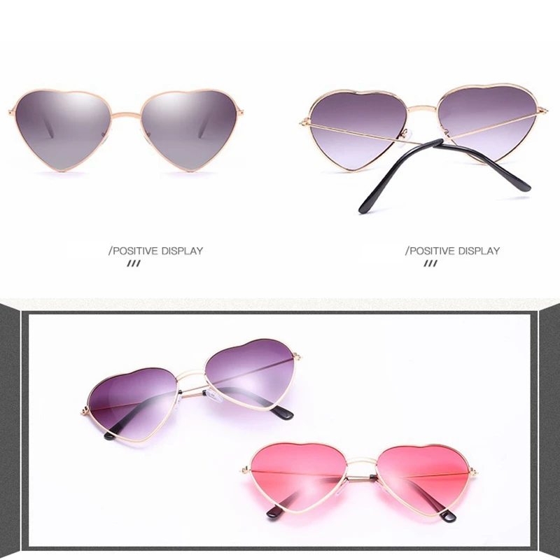 Женские металлические авиационные солнцезащитные очки, солнцезащитные очки в форме сердца, унисекс, стимпанк, Ретро стиль, солнцезащитные очки для женщин, Oculos De Sol, UV400