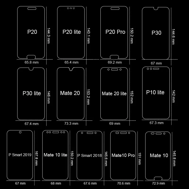 4 шт закаленное стекло для huawei P20 P30 Lite Pro P Smart защита экрана Защитное стекло для huawei Mate 10 20 Lite стекло