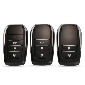 

jingyuqin 2/3/4 B Remote Key Control Housing For Toyota Fortuner Prado Camry Rav4 Highlander Smart Crown Without Buttons Housing