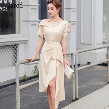 

2020 Runway New fashion Summer 2 Pcs Set Elegant Women's One Shoulder Sexy Crop Tops + high waist Ruffles irregular Midi Skirts