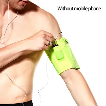 

Women Men Practical Anti Slip Exercise Side Pocket Stretch Workout Phone Pouch Gym Armband Elastic Fitness Holder