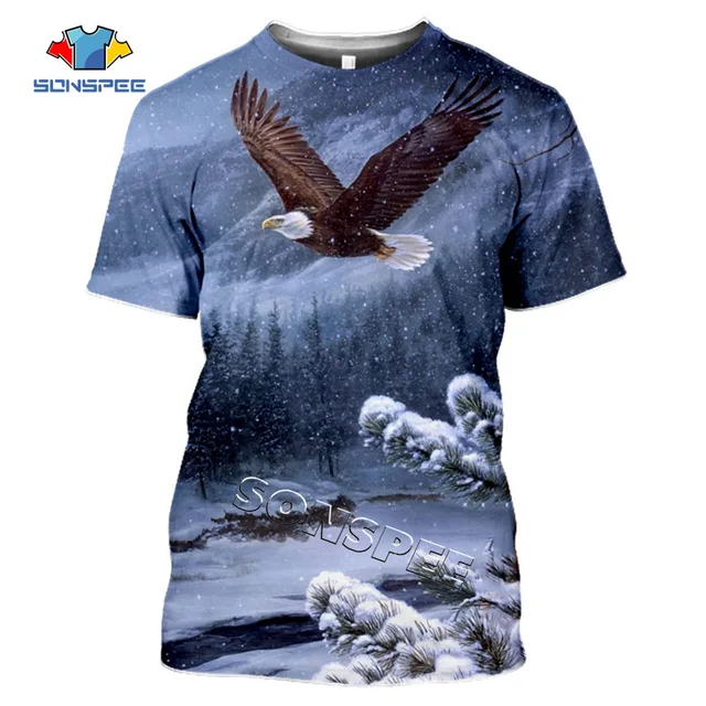 SONSPEE Fashion Streetwear Falcon Clothing Animal Eagle 3D Print T-shirt Summer Casual Men Hawk T Shirts Women Short Sleeve Tops 10338