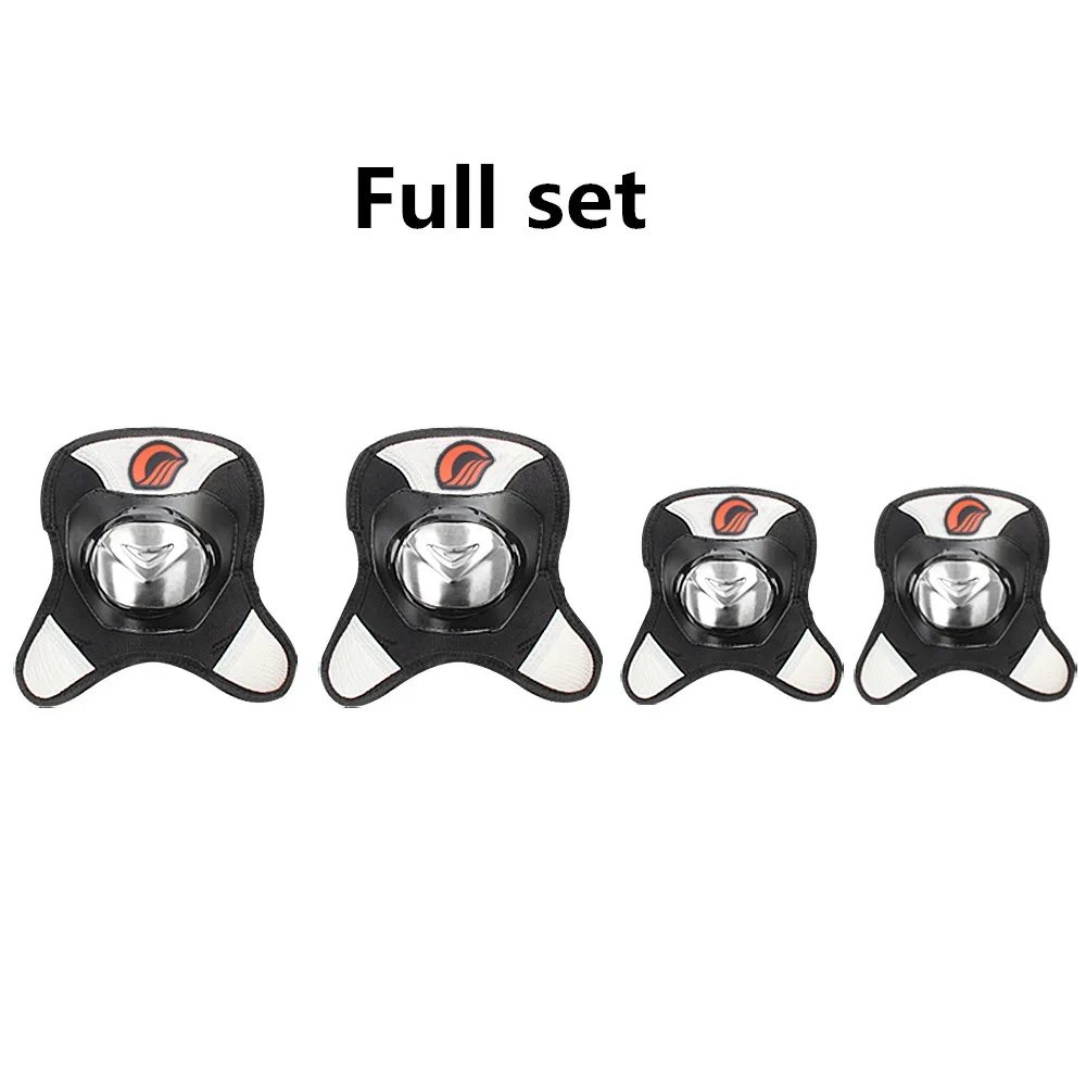 Мотоциклетная Защитная Экипировка наколенники Elbowpads жесткие и прочные с наконечниками из нержавеющей стали коленки армированные средства защиты тела ноги протектор HX-P19 - Цвет: Full set - Short