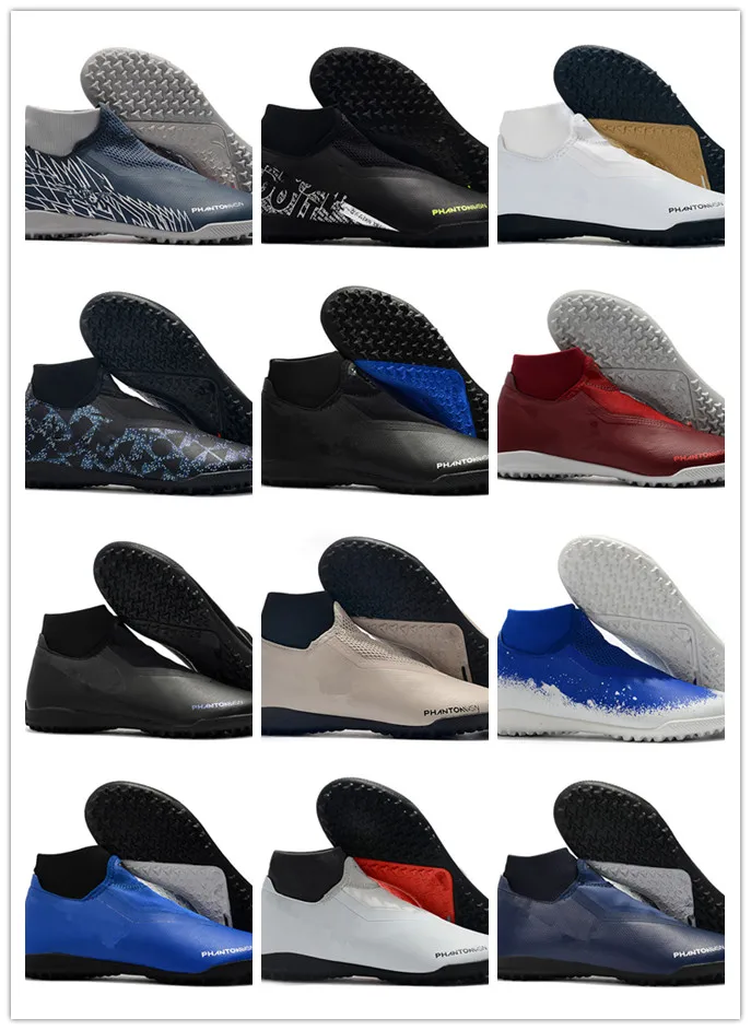 

2019 New Mens High Ankle Football Boots EA Sports Phantom Vison Academy DF IC TF Soccer Shoes Superfly Phantom Indoor Turf Socce