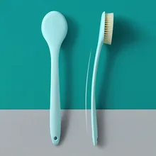 Однотонная длинная ручка, мягкая щетина, Массажная щетка для ванны очистка пор