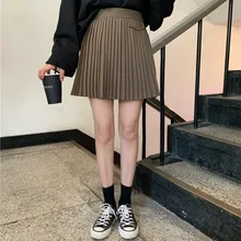 Будет выглядеть очень мило с высокой талией мини-юбка плиссе Сексуальная каваи для женщин осень jupe courte faldas cortas ружие gonna