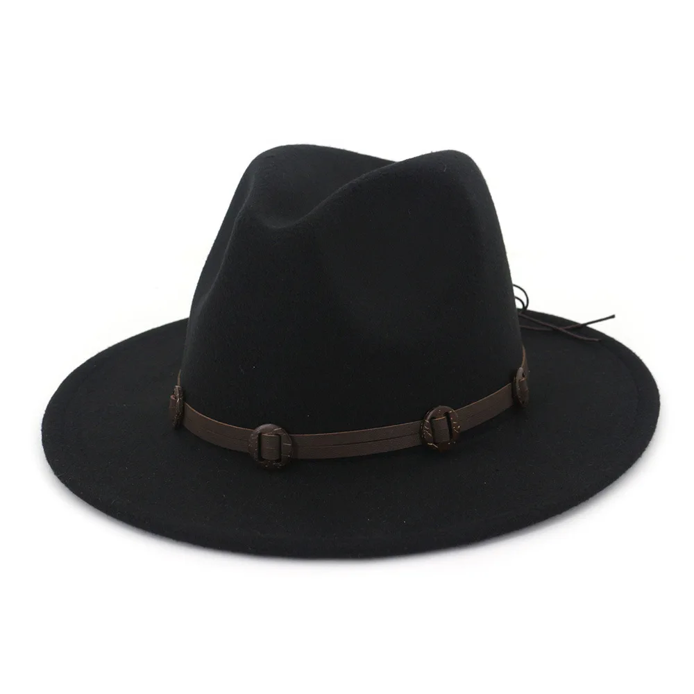 Национальный стиль Fedora шляпы для женщин Имитация шерстяные мягкие шляпы Панама фетровая шляпа зимние джазовые шляпы Trilby Chapeau Femme шапки AD0869