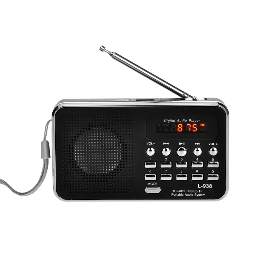 Мини Портативный цифровой fm радиоприемник 3 Вт выходная мощность экран 1 5 дюйма