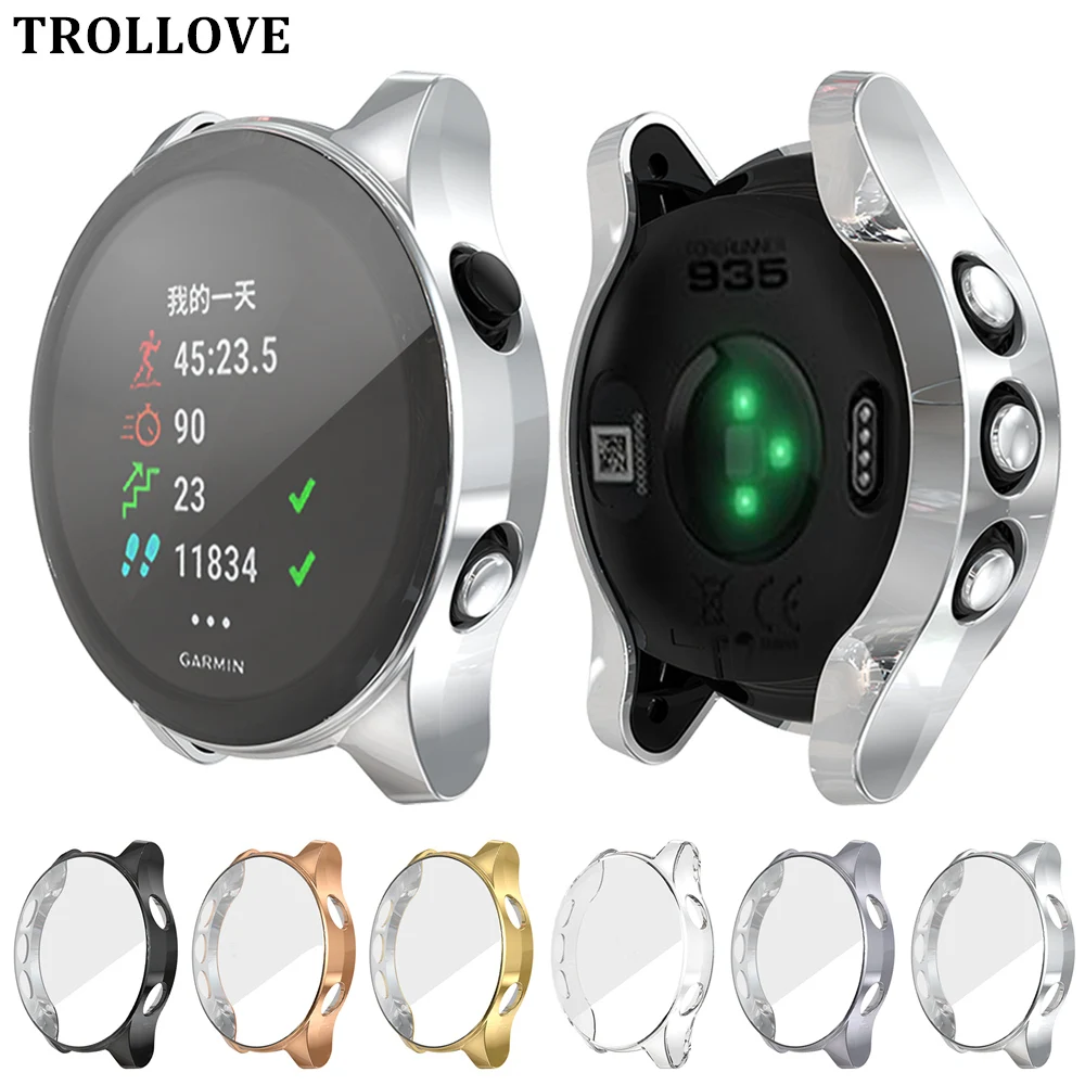 

Screen Protector Case for Garmin Forerunner 935 / 945 Soft TPU All-Around Ultra Thin HD Clear Cover Smart Watch Shockproof Shell