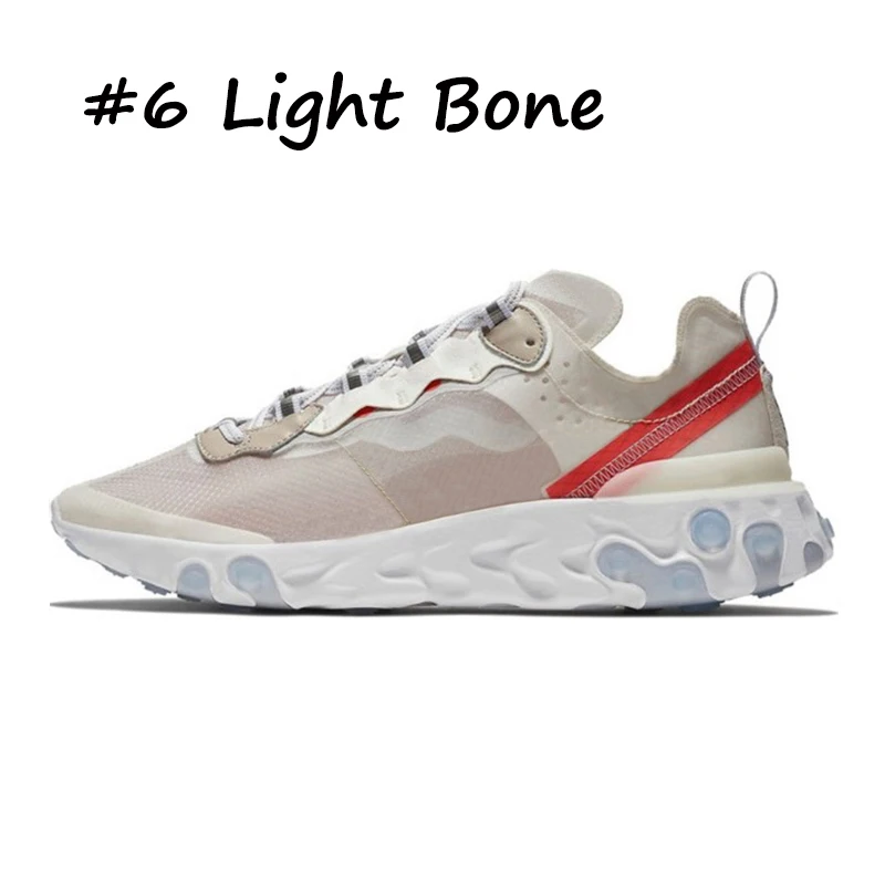 Новинка react element 87 55 спортивная обувь для мужчин и женщин легкая Тройная кость черный белый королевский Солнечный Красный мужские кроссовки спортивные sneak