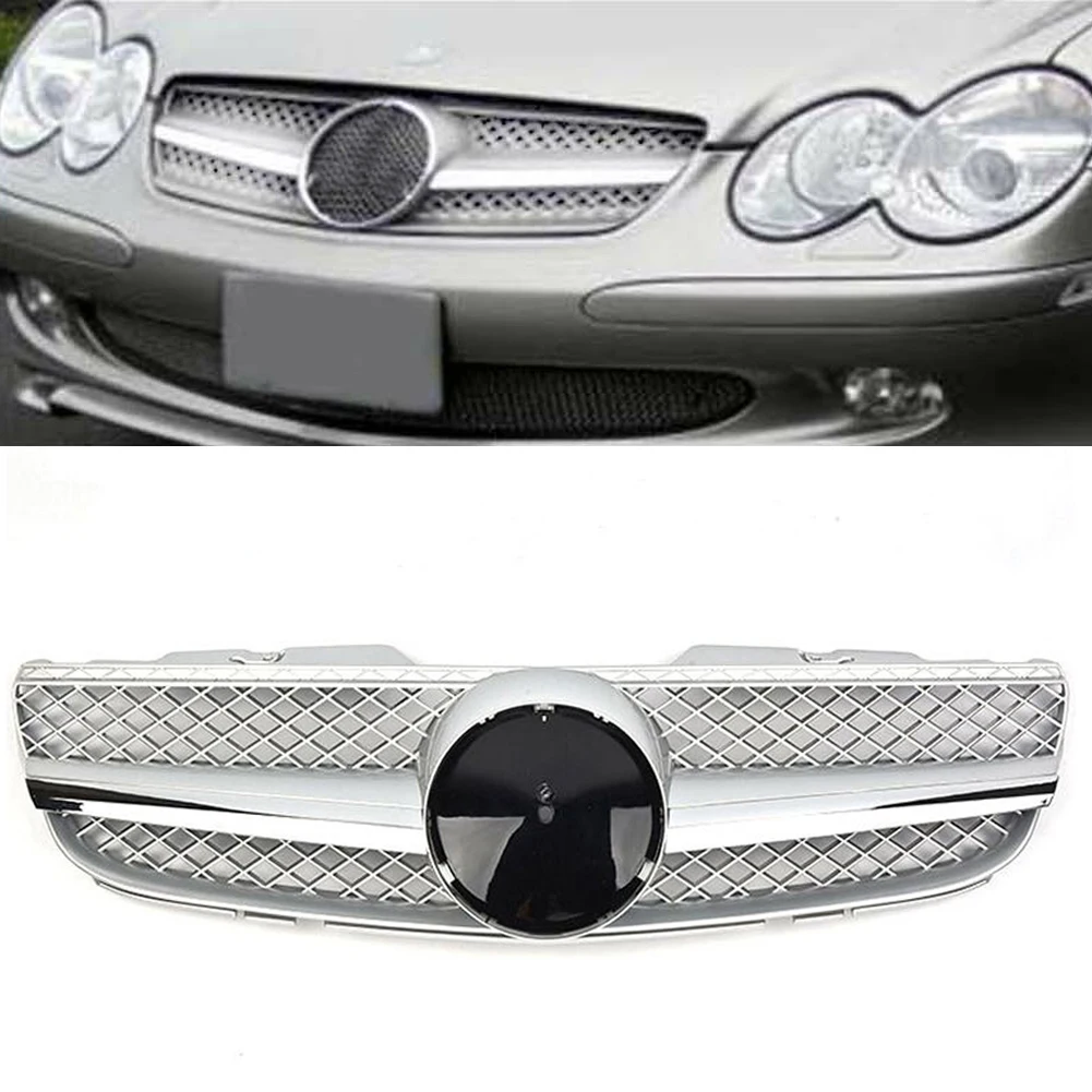 New Front Bumper Grille Hood Grill for Benz R230 SL500 SL550 SL600 2007-2009