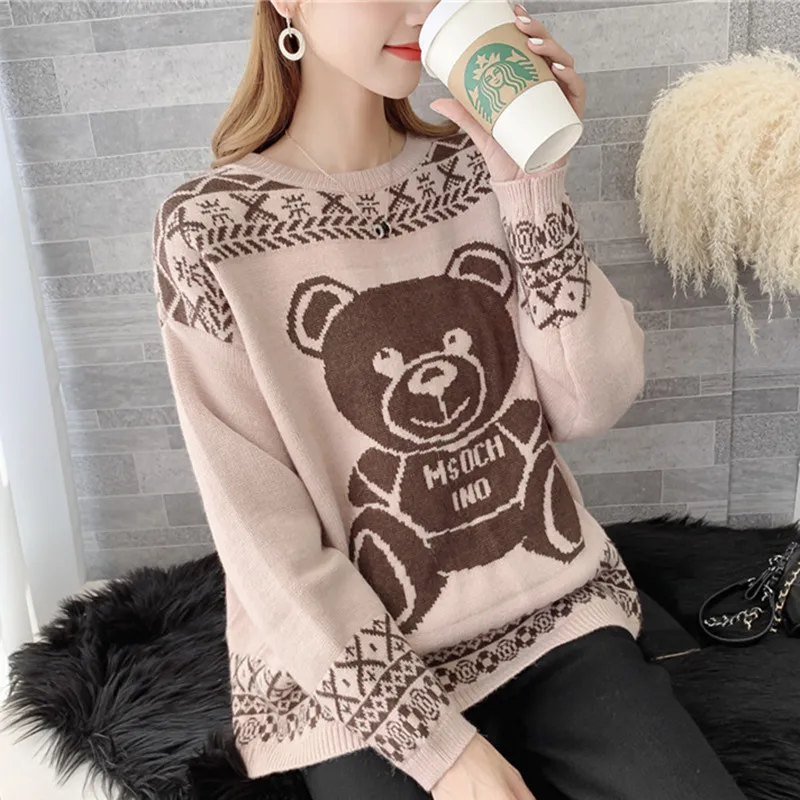 

1204955 Actual photo of the new style knitted sweater in autumn of 2019 Korean tx
