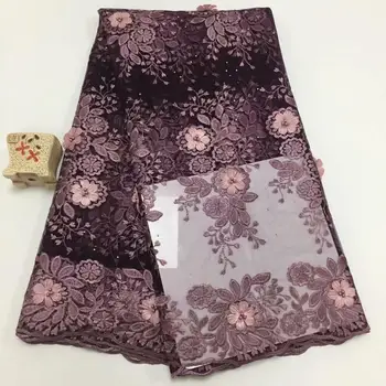 

2020 High Quality Nigerian Lace Fabrics Latest Beaded Mesh African Tulle Lace Fabric Bride Guipure French Net Lace Fabric