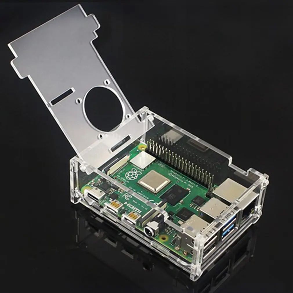 Для Raspberry Pi 4 Модель B корпус ABS материал с вентилятором классический цветной чехол для Raspberry Pi акриловый чехол