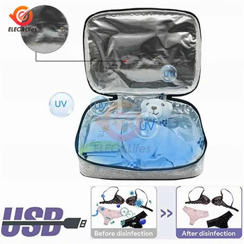 

Portable LED Ultraviolet sterilization package for Mask beauty mobile phonessmall item UV Germicidal Portable Disinfection Bag