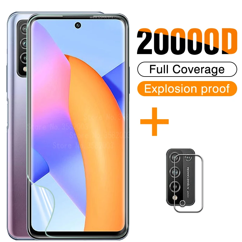 2 в 1 Защитная пленка для экрана камеры Huawei honor 10x lite 10 9 c 8 a 20 s 30 i 9x pro 8x max 9a 20e мягкая