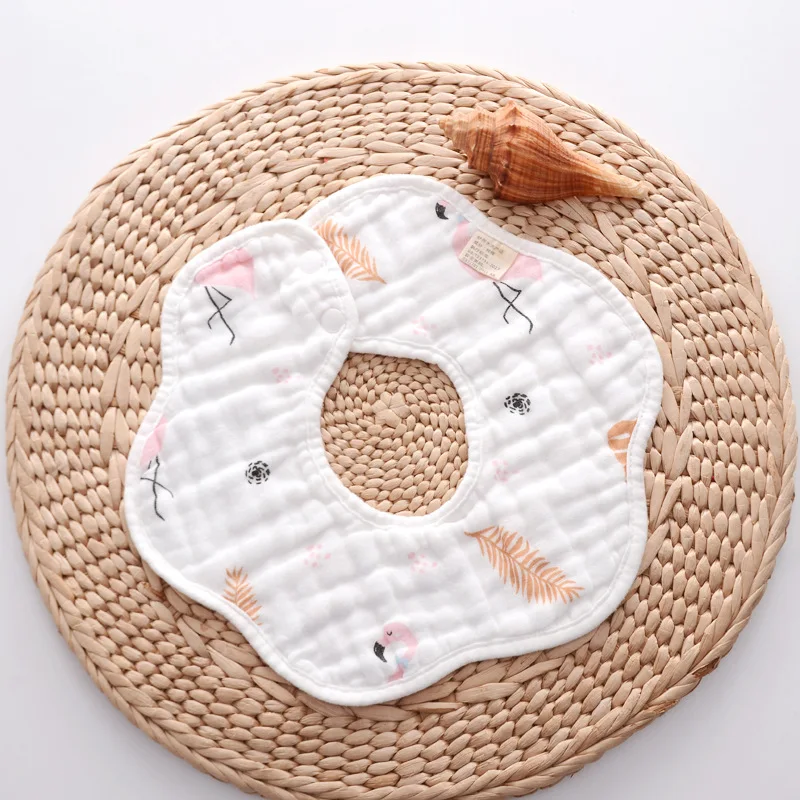 Baby Bibs 360 Degree Rotation 8 Layers Gauze Muslin Baby Kids Bandana Burp Cloth Soft Newborn Infant Saliva Towel Baby Stuff accessoriesdiy baby  Baby Accessories