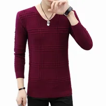 Модный поп красивый осенне-зимний теплый шерстяной свитер voguesoid цветной пуловер с v-образным вырезом мужской тонкий хлопковый свитер