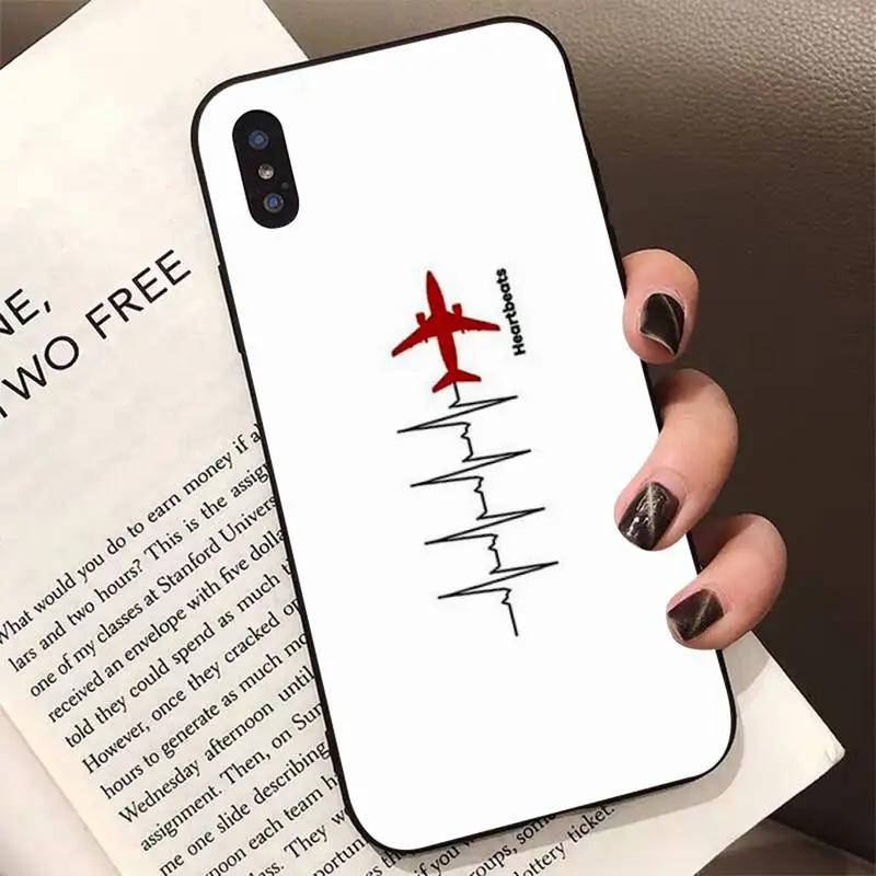iphone 13 pro max clear case Airplane Pilot Epaulette Silicone Black Phone Case for iPhone 13 11 12 pro XS MAX 8 7 6 6S Plus X 5 5S SE 2020 XR case iphone 13 pro max case leather