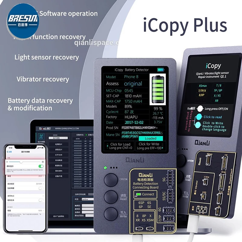 Оригинальный цветной ремонтный программатор для Qianli iCopy Plus ЖК-экран iPhone 11 Pro Max XR