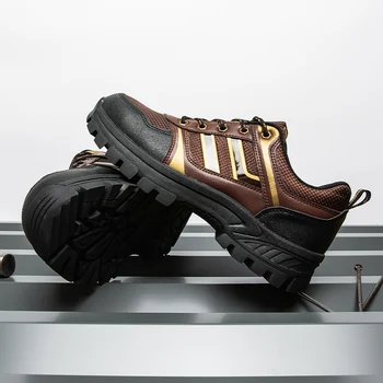 

Cross-border steel head outdoor shoes man steel plate crash prevention puncture safety shoes man