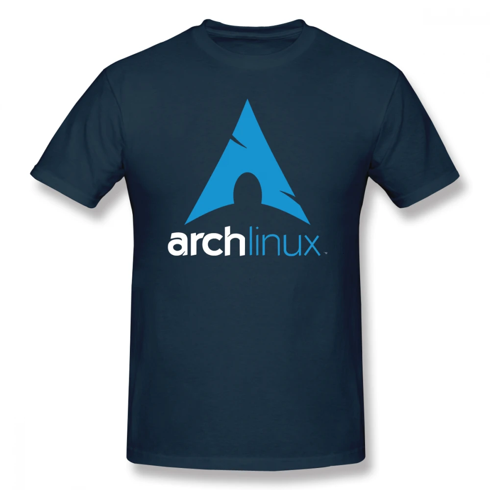 Midnite Star Linux футболка Arch Linux товарная Футболка мужская Базовая футболка с буквенным принтом забавная Повседневная Уличная одежда с коротким рукавом - Цвет: NavyBlue