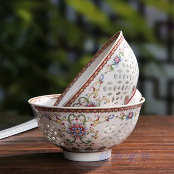 

4.5 inch Jingdezhen Ceramic Small Rice Bowl Chinese Bone china Ramen Mixing Bowls Dinnerware Home Kitchen Tableware Food Holder