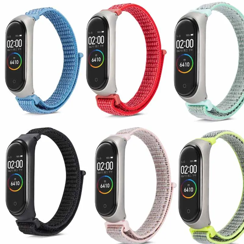 Нейлоновая петля ремешок для Xiao mi Band 4 ремешок для mi band mi Band 4 Браслет спортивная петля для умных часов mi band 4