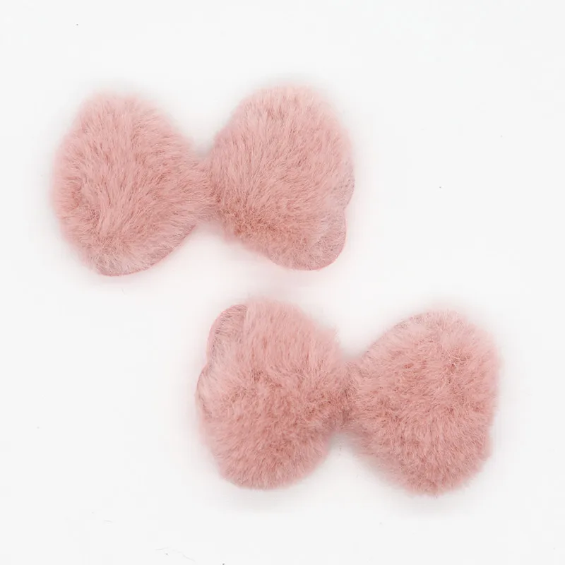 10 PCS Bowknot Plush Patches Appliques For Clothing Craft Sewing Supplies DIY Hair Clips Decoration Y19081303
