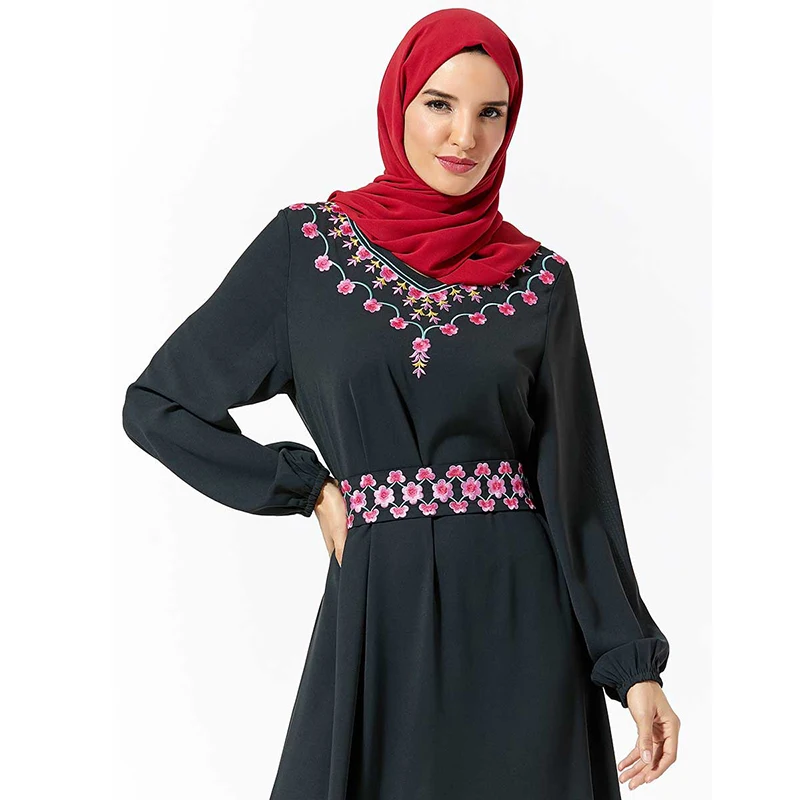 Robe Hijab Arabic Omani Pakistani Islamic Women Dress Kaftan Dubai Baju Muslim Wanita Caftan Marocain Qatar Moroccan Dresses