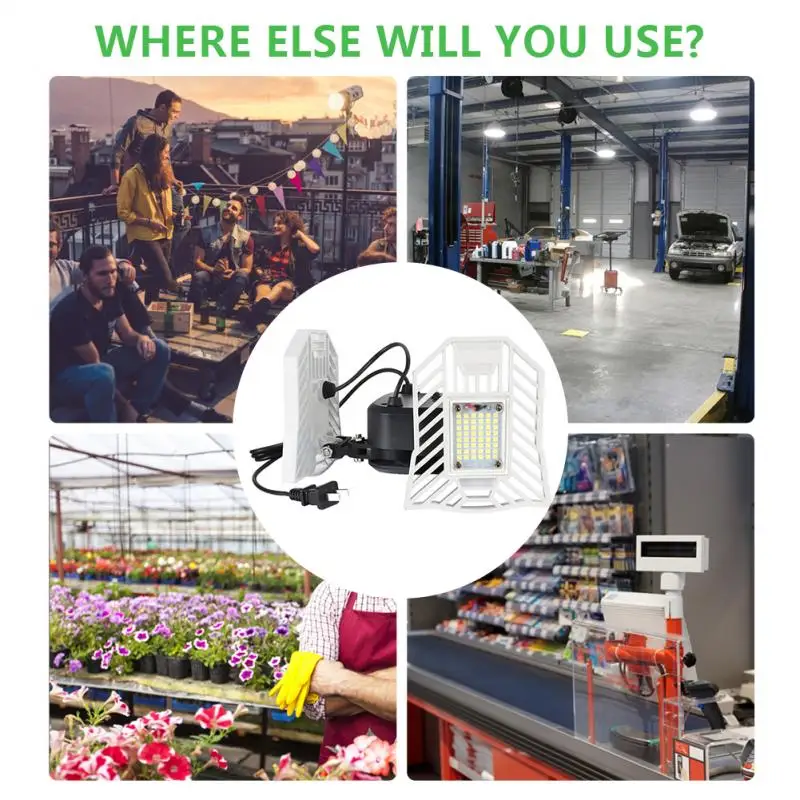 40W E26 LED SMD 2835 Deformable sconce Garage light LED Wall Lights Basement Industrial light for warehouse Workshop led auto
