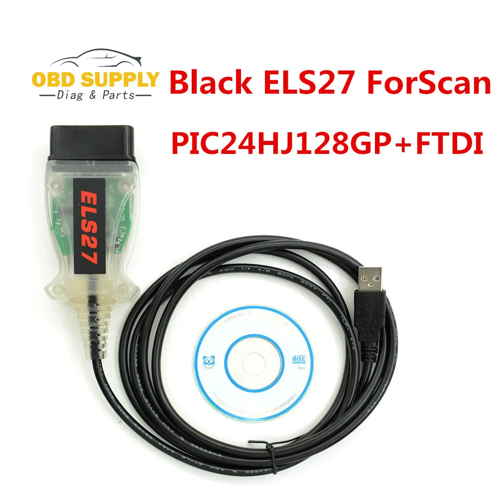 ELS27 FORScan сканер для автомобилей Ford ELS27 OBD2 Диагностический кабель Поддержка ELM327 J2534 с PIC24HJ128GP+ FTDI Mircochip