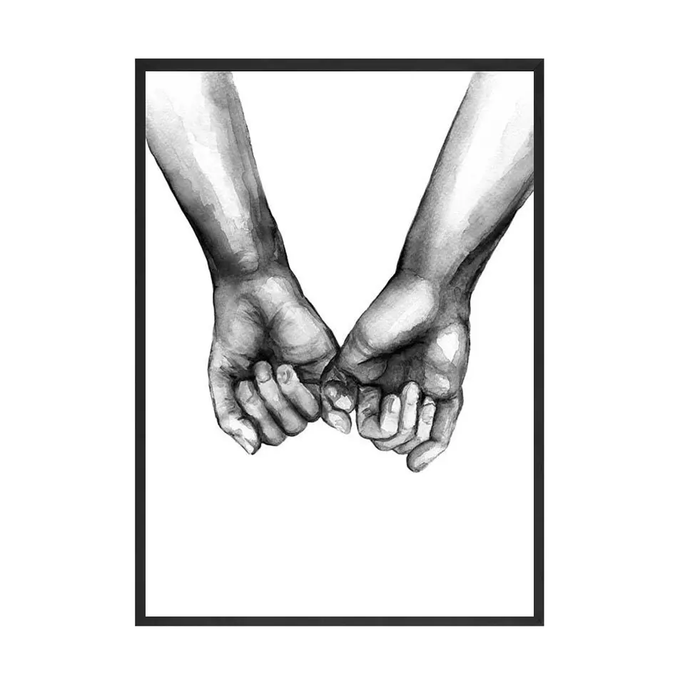 Nordic-Black-White-Shoulder-Kiss-Hand-Wall-Art-Canvas-Poster-Minimalist-Print-Love-Quotes-Painting-Picture (7)