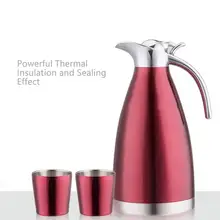 Красный/серебряный термос из нержавеющей стали набор Европейский кофейник Подарочная коробка чашка для воды подарки для дома силикагель семейный чайник