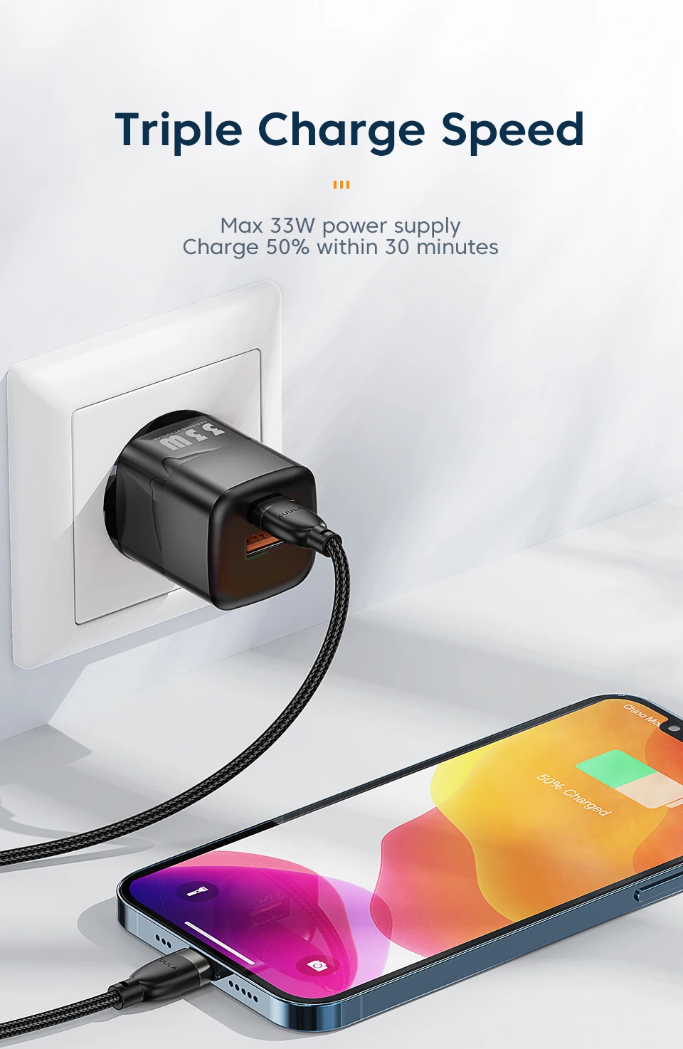 65w charger usb c KUULAA USB C Charger 33W GaN Type C PD Fast Charging For iPhone 13 12 11 Max Pro XS 8 Plus For iPad Pro Air 2020 iPad mini 2021 65 watt charger phone